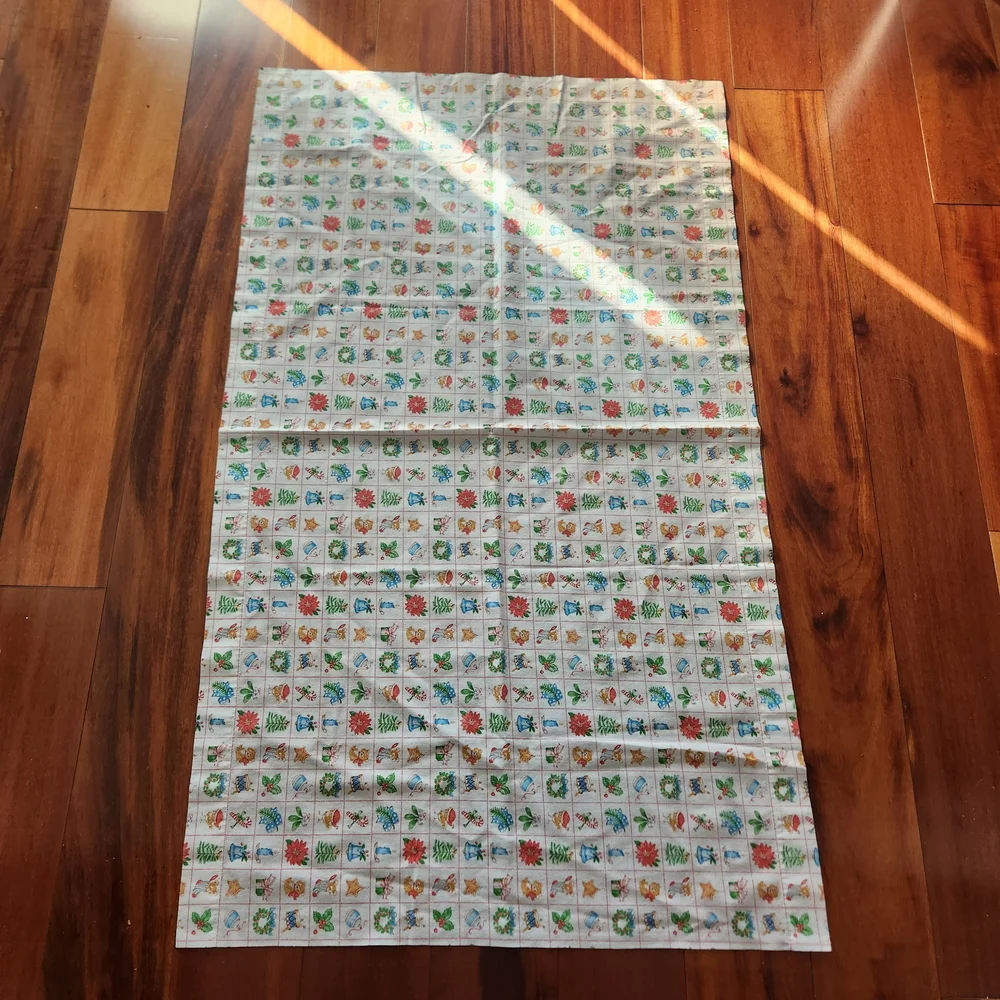 Vintage Christmas Fabric Table Runner